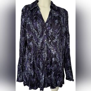 Reitmans Purple & Black Wild Tunic
